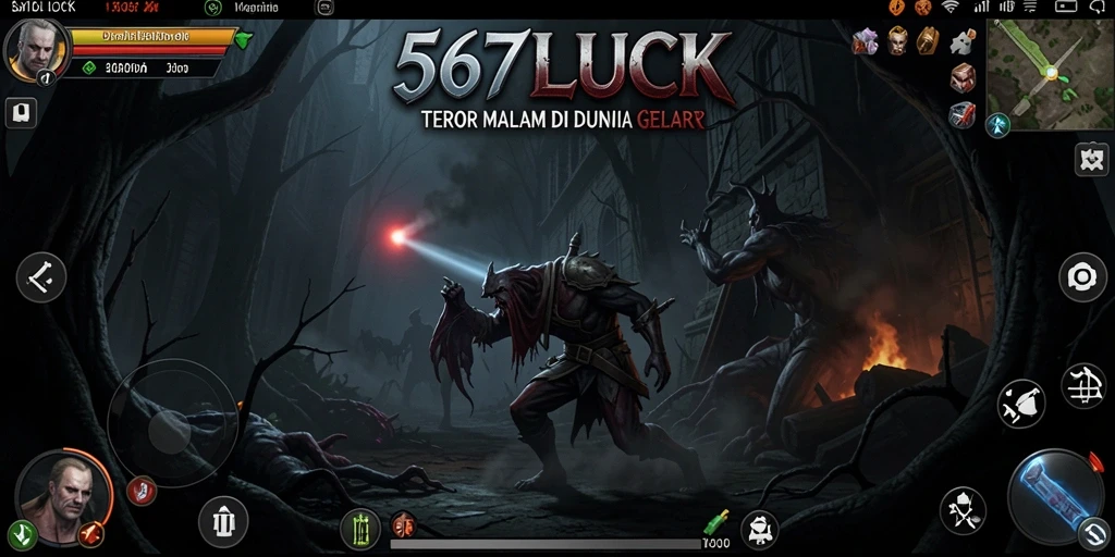 Tampilan permainan 567LUCK yang menegangkan dan menyeramkan.