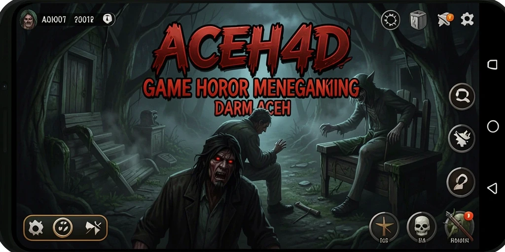 Screenshot gameplay ACEH4D menampilkan suasana horor yang mendebarkan.