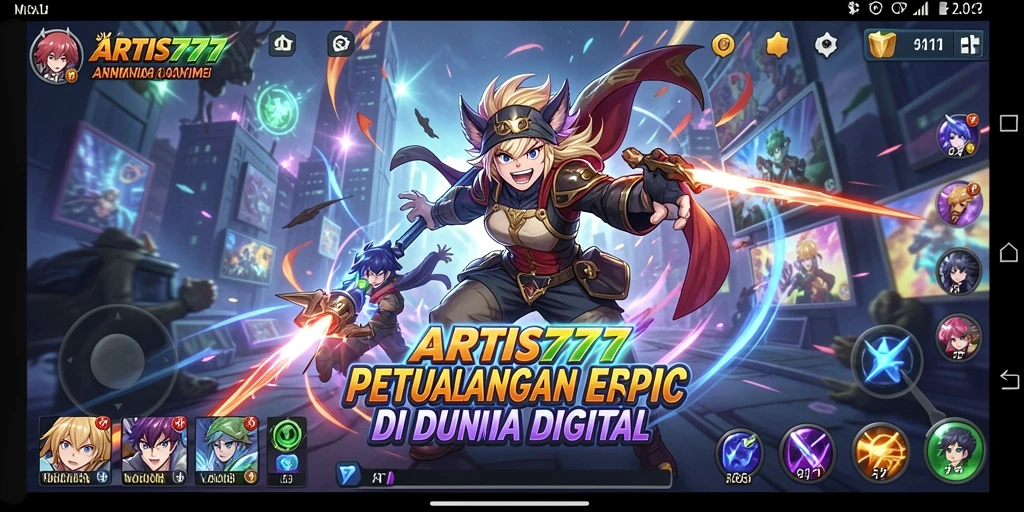 Tangkapan layar ARTIS777 menampilkan aksi seru dalam dunia Anime.