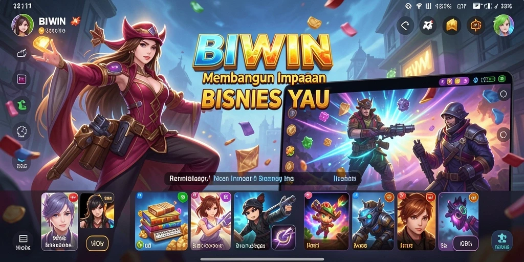 Gambar tangkapan layar BIWIN menampilkan antarmuka permainan Tycoon yang menarik.