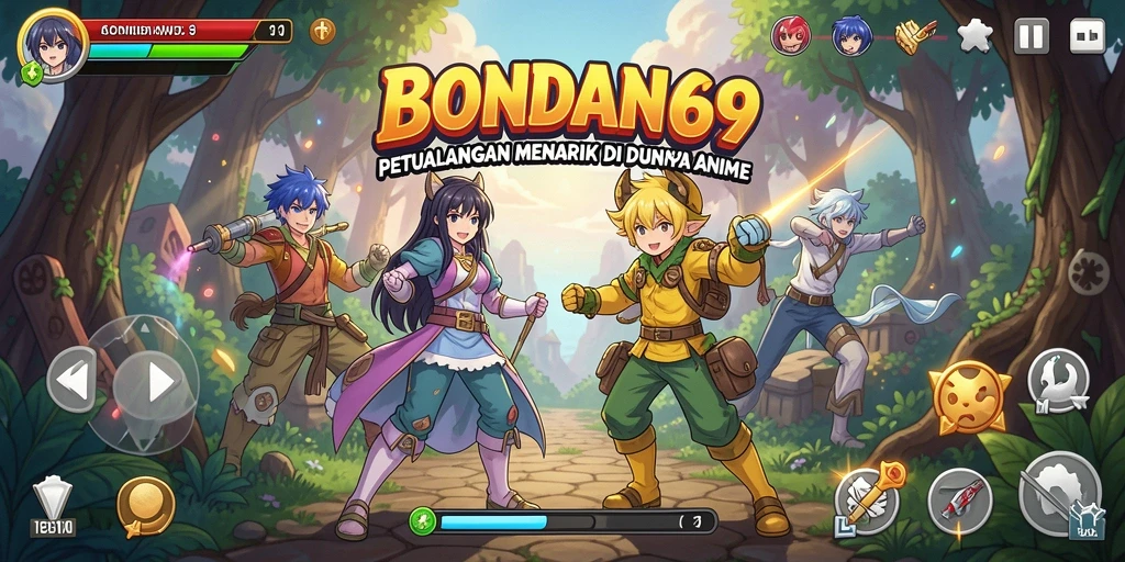 Screenshot gameplay BONDAN69 menampilkan karakter anime dalam aksi epik.