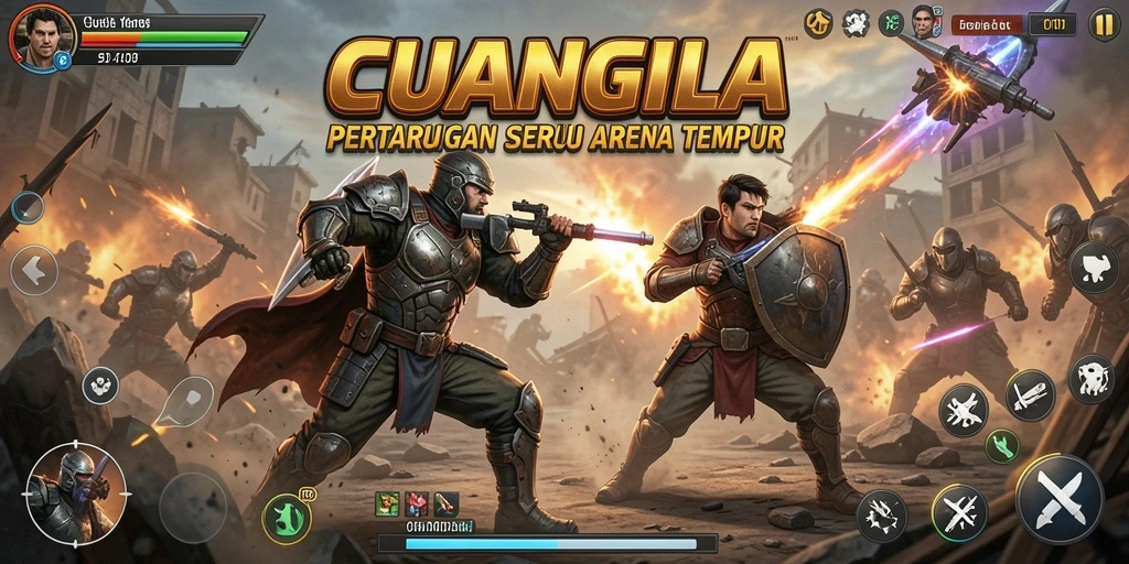 Screenshot CUANGILA menampilkan aksi pertarungan yang mendebarkan dan karakter-karakter yang beragam.
