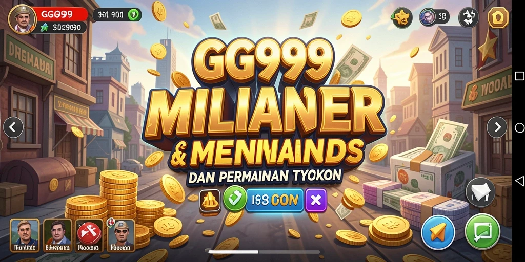 Screenshot utama GG999 menampilkan aktivitas pengelolaan bisnis yang mendebarkan.