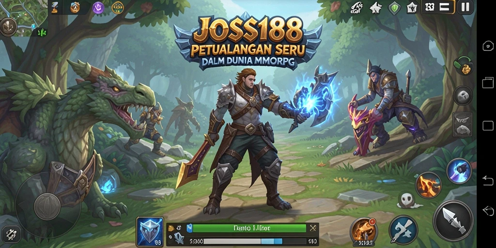 Screenshot utama JOSS188 menampilkan aksi petualangan seru dalam dunia MMORPG.