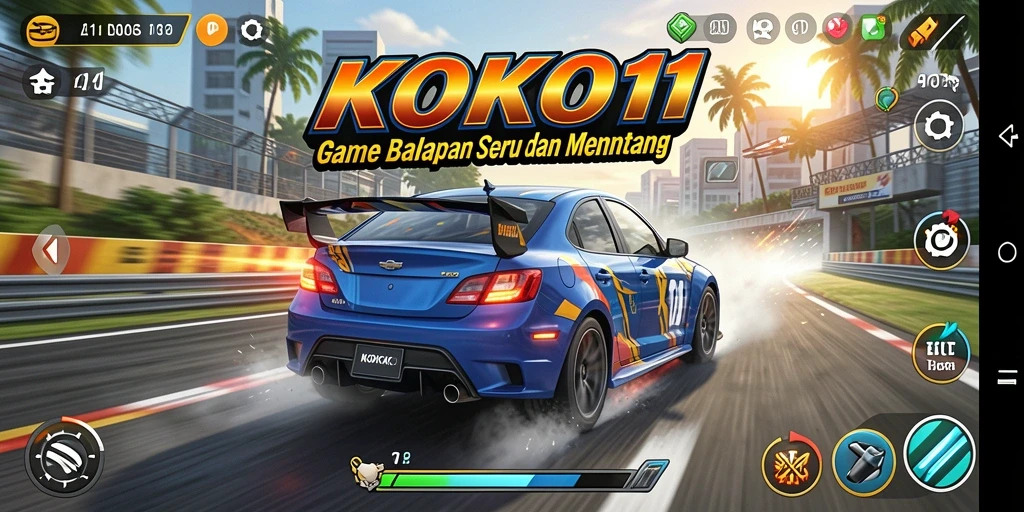 Tampilan mengesankan dari balapan di KOKO11 dengan grafik tinggi.