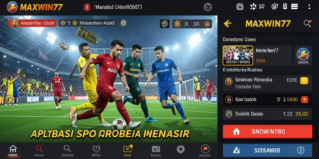 Tampilan gameplay menarik dari aplikasi Sportsbook MAXWIN77.