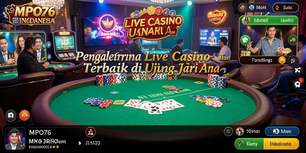 Screenshot MPO76 menampilkan gameplay Live Casino yang interaktif dan mendebarkan.