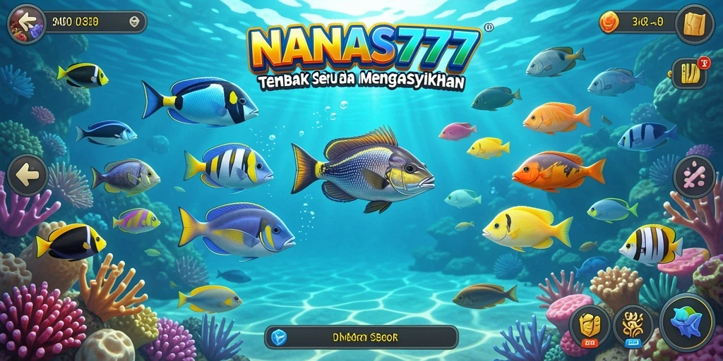 Screenshot gameplay NANAS777 yang menampilkan aksi tembak ikan yang seru.