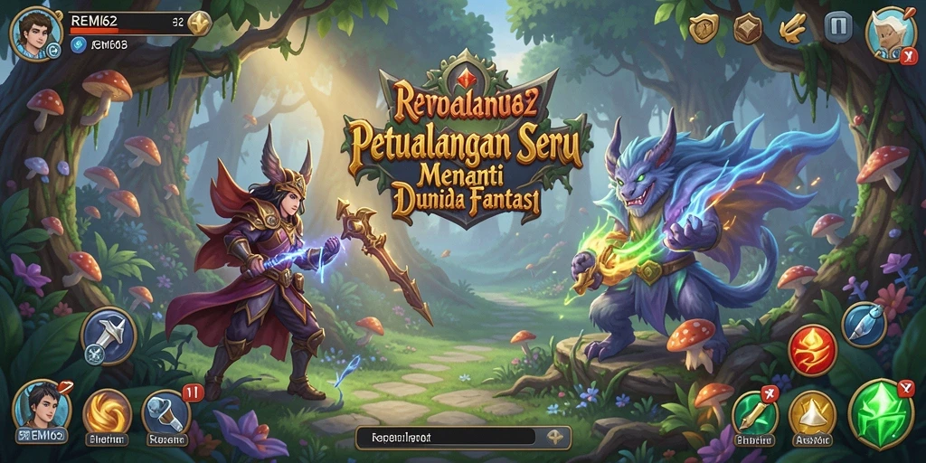Screenshot utama REMI62 menampilkan aksi seru dalam petualangan yang mendebarkan.