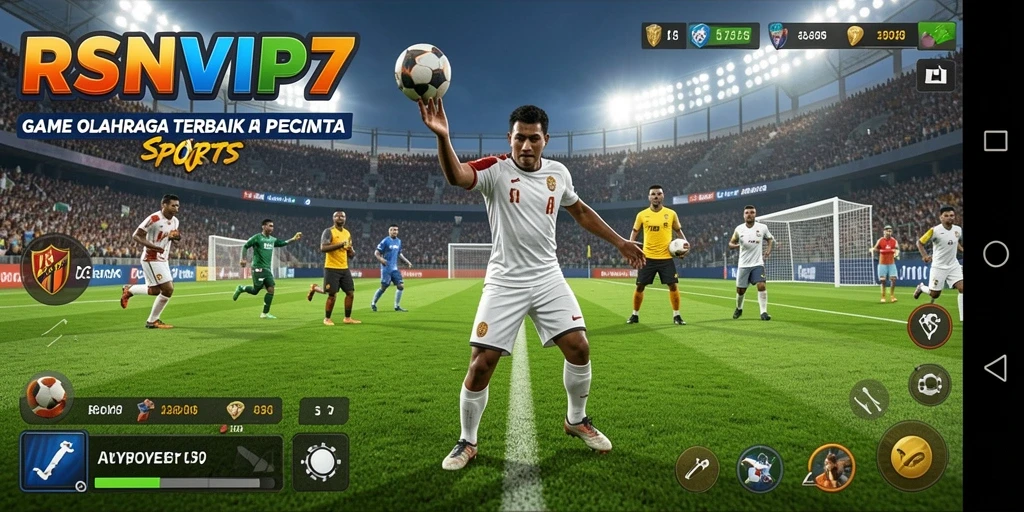 Tangkapan layar RSNVIP7 menampilkan momen seru dari pertandingan olahraga.