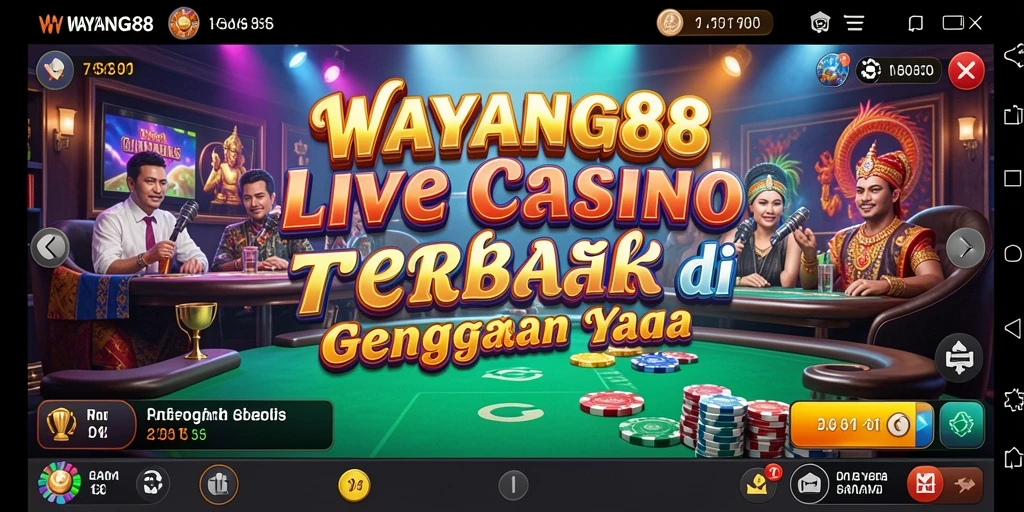 Tampilan menarik gameplay Live Casino di WAYANG88 dengan dealer nyata.