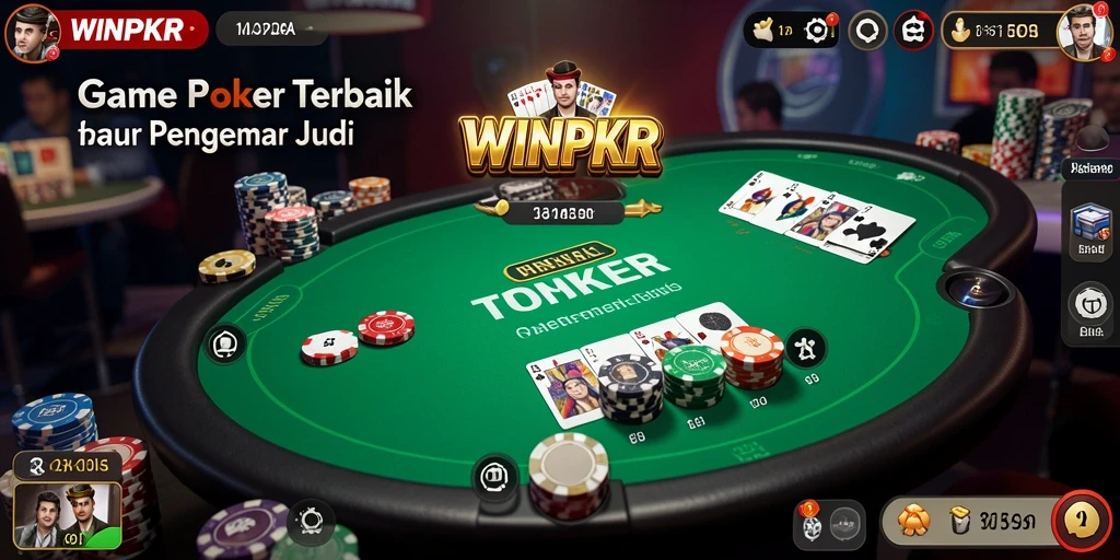 Tampilan gameplay Poker di WINPKR yang mendebarkan.